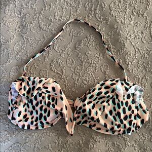 Swim top with removable strap